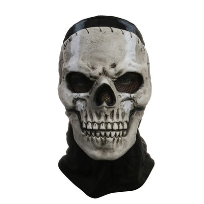 Unisex Halloween Horror Ghost Skull Mask MW2 Latex Headgear Helmet Cosplay Perform Party Masquerade Prop Cosplay