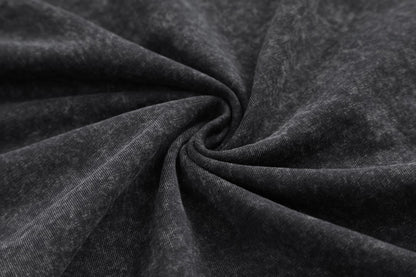 Spider Pattern Rint Men's Summer Retro Style Washed Water T-Shirt Casual Short Sleeved Basic Men's Top 230G