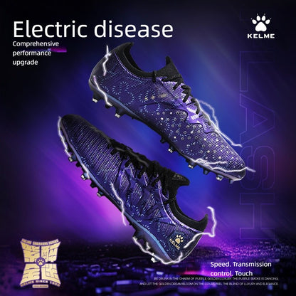 KELME Adult football boots Men's Disease Electric 3.0 Short Spikes Soccer shoes Children's MG Professional Match Training Shoes