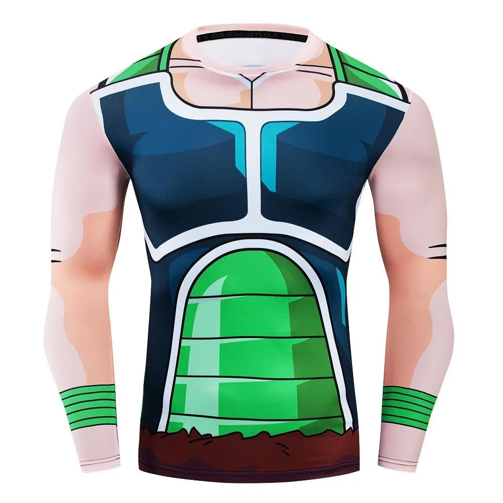 2025/26 Popular Anime COS Dragon Ball Wukong Fitness Sportswear Long Sleeved T-shirt for Teenagers and Men Adult Gym Top