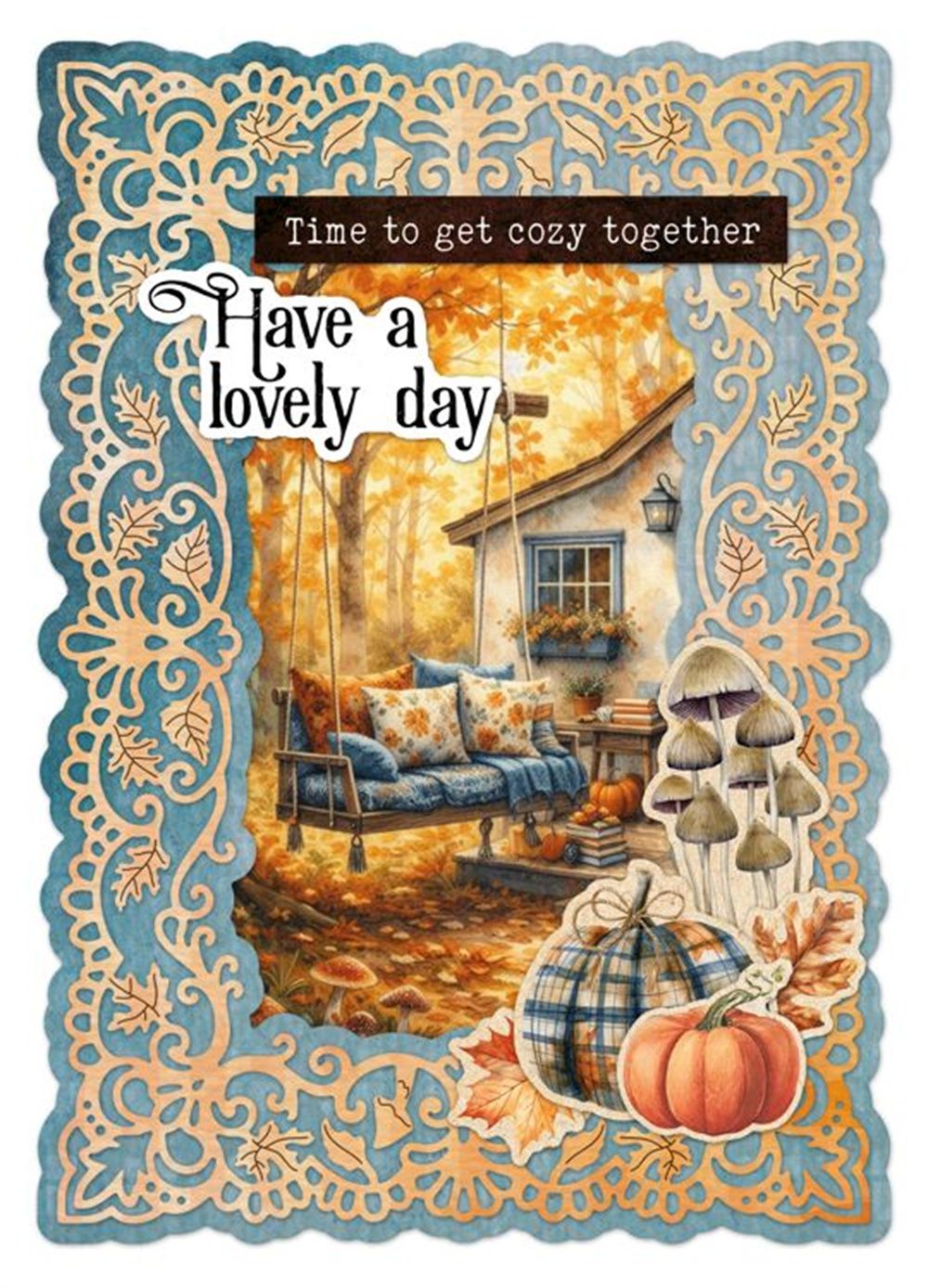 August 2026 New Mushrooms Autumn Frame A6 Autumn Leaves Circle Frame Metal Cutting Dies for DIY Handmade Scrapbook Photo Album