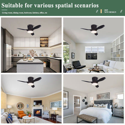 Minimalist Home Fan Light Nordic Led Living Room Restaurant Silent All-in-one Ceiling Fan Ceiling Lamps for Living Room Bedroom