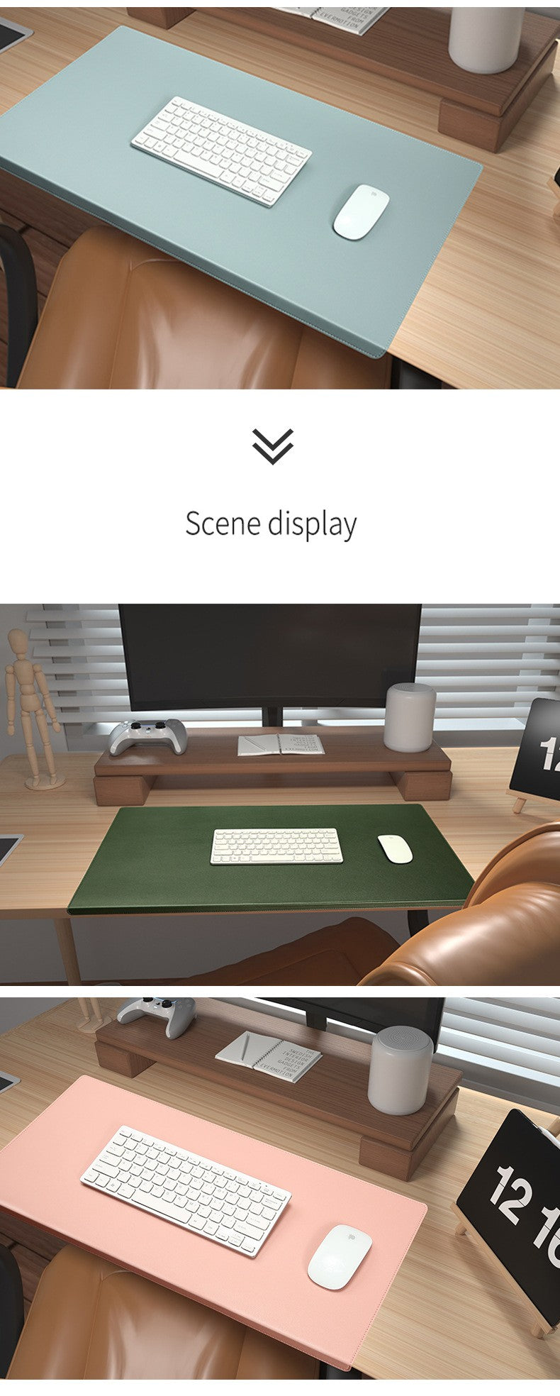 Folding Elbow Guard Wrist Guard PU Office Desk Mat Big Mouse Pad Laptop Computer Desk Pad Gaming Mousepad Table Mat Cushion