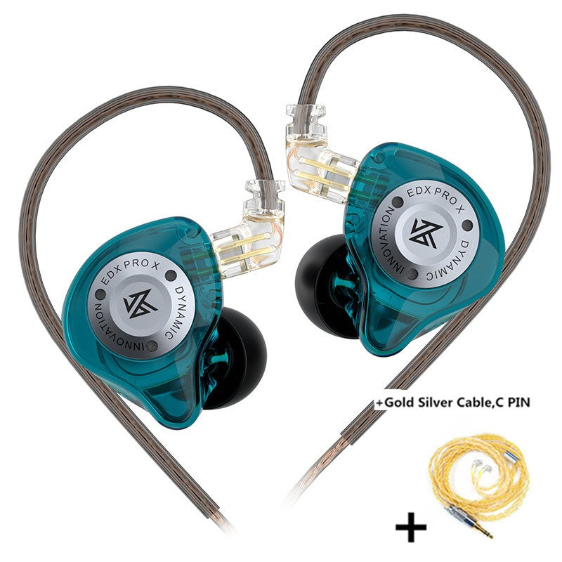 Fone de ouvido dinâmico KZ EDX PRO X HIFI Bass Earbud Esporte Música Cancelamento de Ruído Headsets Cabo 2 pinos KZ ZSTX ZSN PRO X EDC EDA ZVX