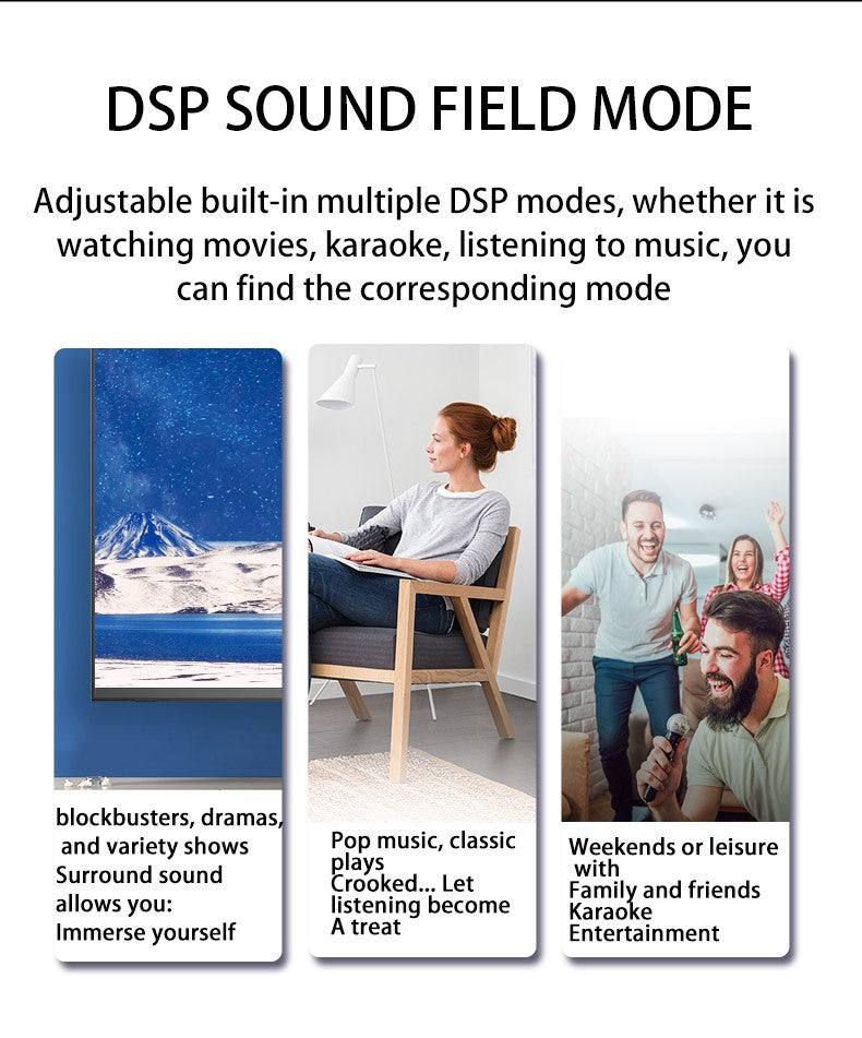 Conjunto de áudio Bluetooth de home theater com rede inteligente e 7.2 canais Balenald Dolby Atmos de última geração