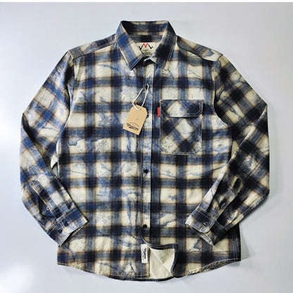 Autumn New Japanese Retro Long-Sleeve Lapel Plaid Cargo Shirt Men's Simple 100% Cotton Washed Pocket Casual Blouses Thin Coat