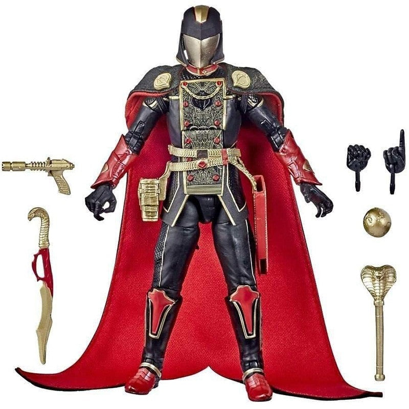 Boneco Articulado G.I. Joe Classified Series Snake Supreme Cobra Commander de 15 cm com Vários Acessórios Colecionáveis
