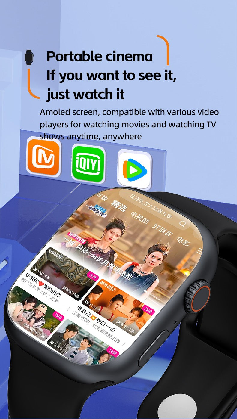 CD99 watch X 5G smartwatch 2.29inch AMOLED 5G LTE smart watch with 180 ° rotary camera GPS WiFi SIM card slot health monitoring