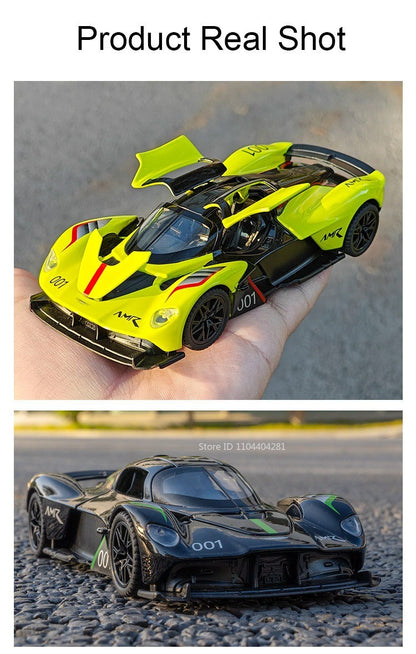 1:32 Valkyrie Vulcan Liga Carro Esportivo Modelo de Brinquedo de Metal Fundido Porta Aberta Luz de Som Carro Miniatura Puxar para Trás Menino Presente de Natal