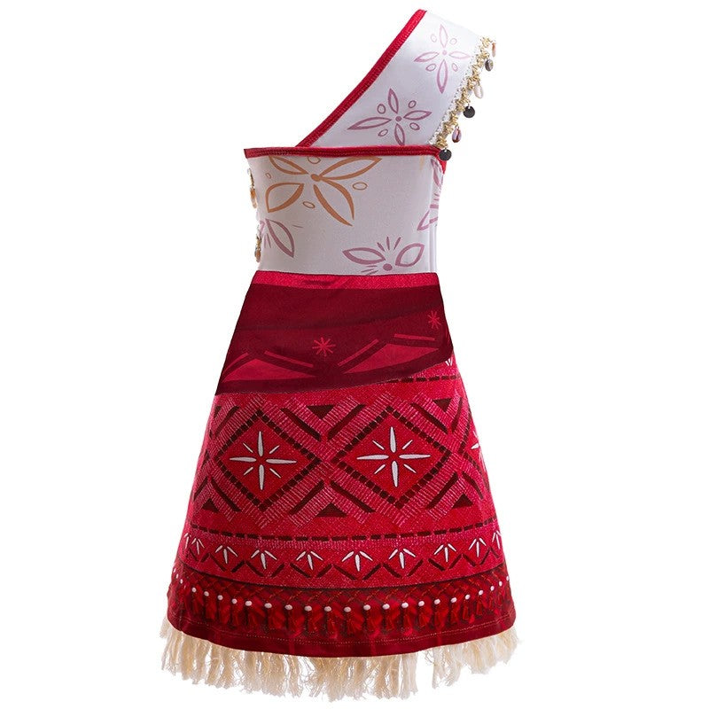 Girls Halloween Cosplay Moana Dress Ocean Adventure Role Play Costume Vaiana Princess Boys Maui Costume Vestidos Party Dress