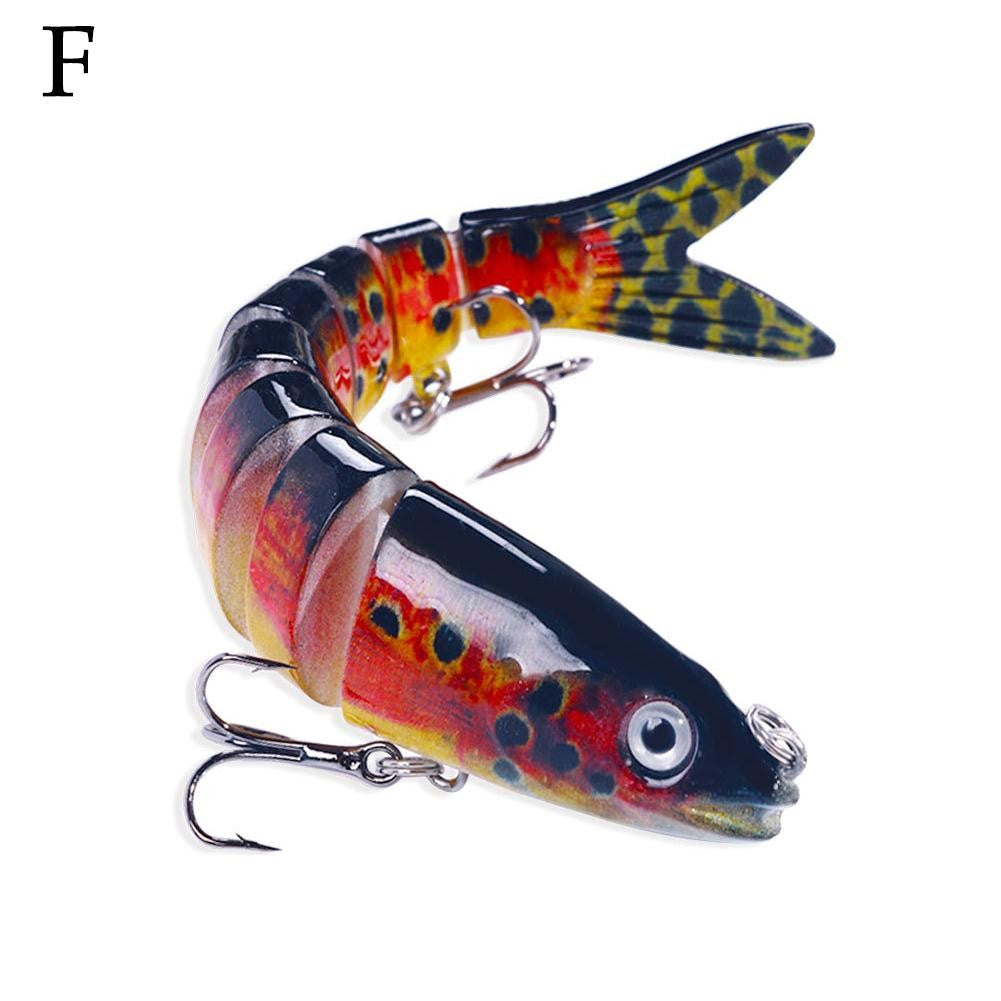 Iscas Artificiais Articuladas Wobblers para Pesca de Lúcio 13,4cm, Seções Múltiplas, Isca Rígida Artificial para Trolling, Ferramentas de Pesca de Carpa e Lúcio
