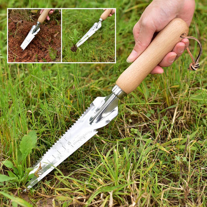 1pc Weed Puller,Garden Crack Weeder,Easily Remover Weed Tool for Yard Hoe Gardening Tools,Stainless Steel,Rake Sharp Tines