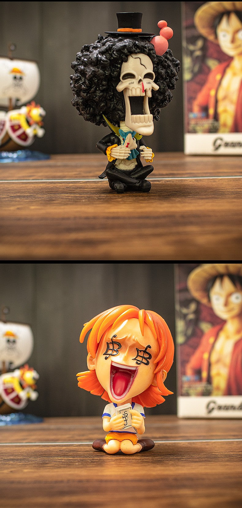 Bonecos Colecionáveis Fofos One Piece Versão Q Luffy Zoro Chopper Ace Boa Hancock Anime Blind Box Decoração de Mesa Carro Brinquedo Presente Infantil