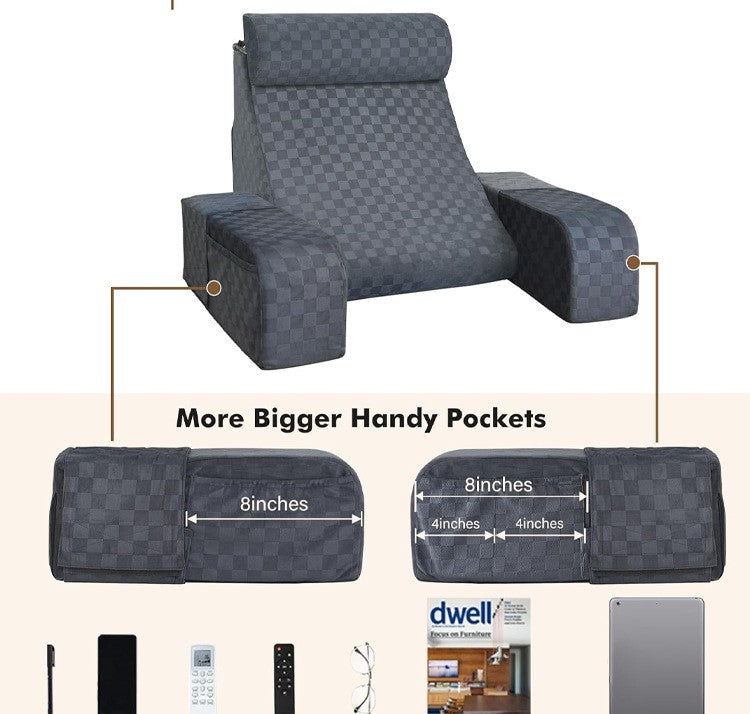 Home Bed Reading Pillow Cushion Adjustable Adult Headrest Pillow Perfect for Watching TV Reading Gaming or Resting Decoration ??