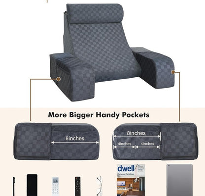 Home Bed Reading Pillow Cushion Adjustable Adult Headrest Pillow Perfect for Watching TV Reading Gaming or Resting Decoration ??