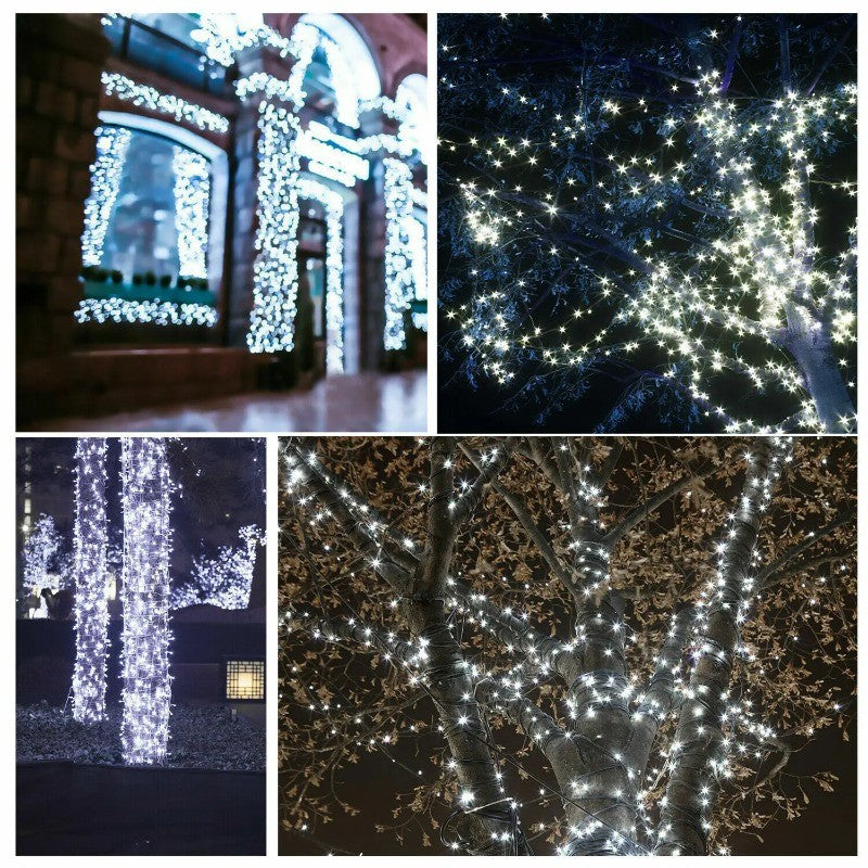 Solar String Lights Outdoor LED Fairy Lights with 8 Modes Solar Powered Hanging Lights for Patio Garden Party Christmas Decor