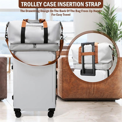 Fashion Travel Bags For Women Large Capacity Men's Sports bag Waterproof Weekend Sac Voyage Female Messenger Bag Dry And Wet