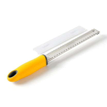Stainless Steel Cheese Grater Lemon Zester With Cover Cheese Lemon Fruit Chocolate Grater With Nonslip Handle Kitchen Gadget
