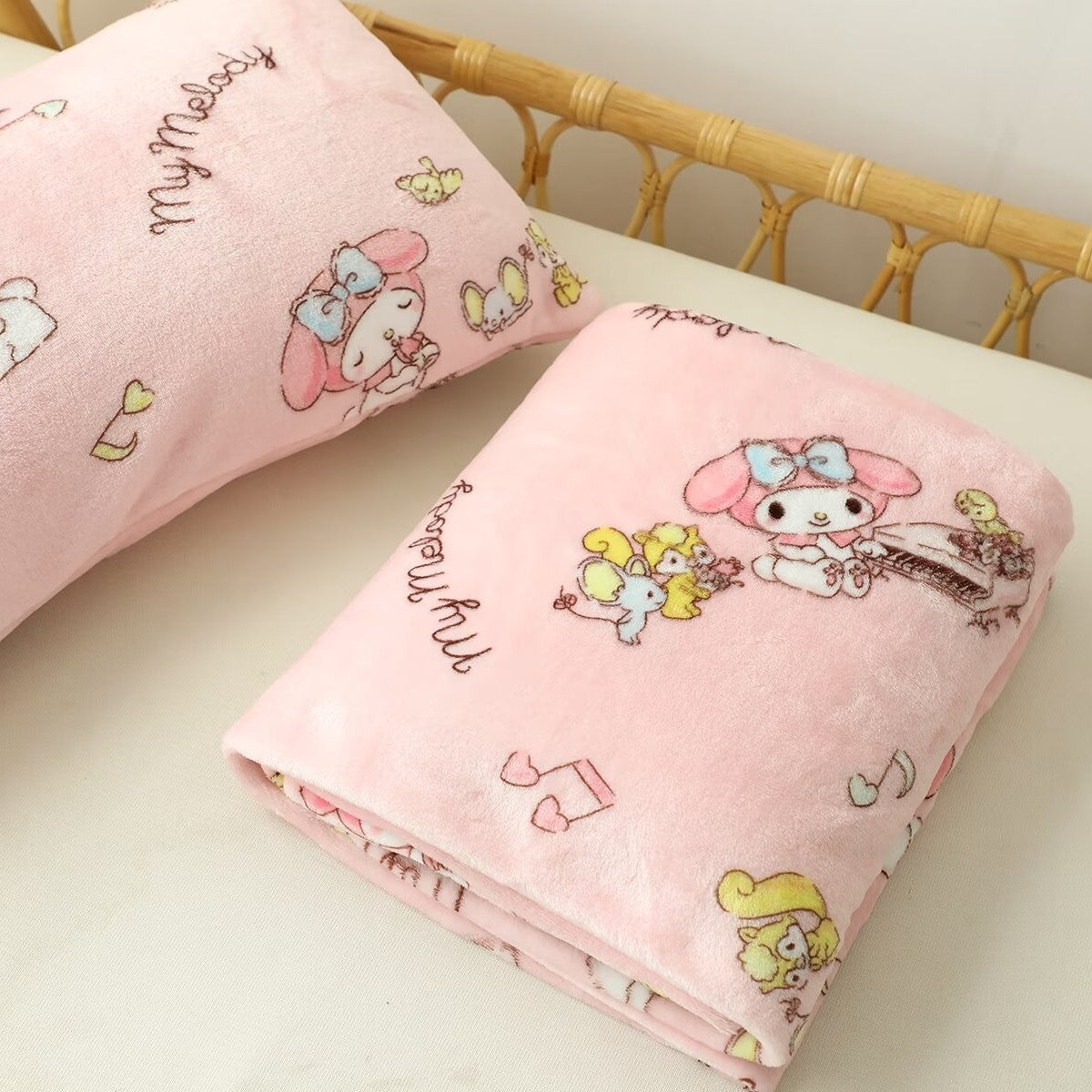 Sanrio Cute My Melody Warm Blanket Lovely Cartoon Printed Blanket For Office Dormitory Comfortable Nap Blanket Kawaii Sheet Girl