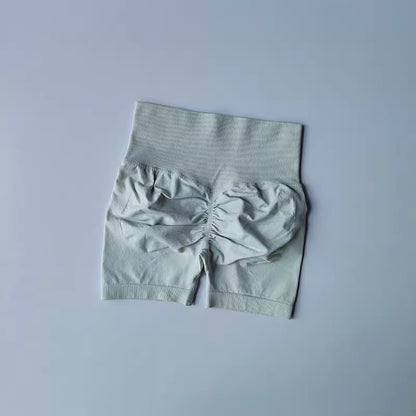 Summer High-Waist Women's Yoga Shorts Breathable Fitness Shorts Butt Lift Sports Running Cycling Push-Up Workout Gym Shorts