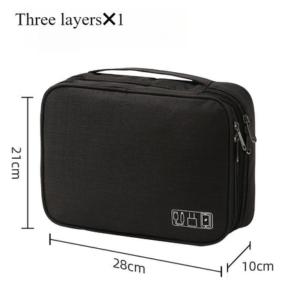 Single-layer / Three-layer Electronic Storage Pouch, Travel Cable Organizer Pouch, Portable Electronic Accessories Bag, Portable