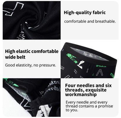 4/5/6/10 Piece Pack Men's Fashion Printed Pants with Various Combinations Plus Size Sports Comfortable Adolescent Boxer Pants