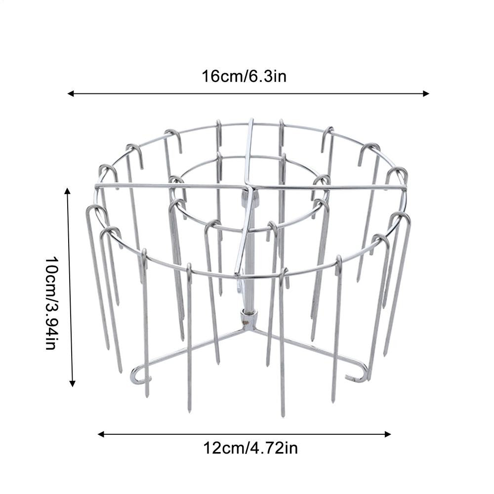 Stainless Steel Grill With 24 Skewers Air Fryer Stand Can Air Fryer Skewer Rack Stainless Steel Wire Rack Kitchen Gadgets Grill