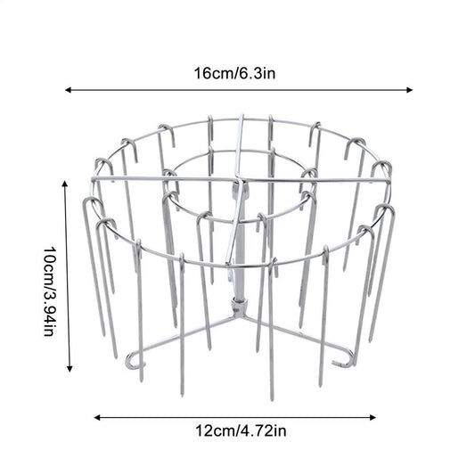 Stainless Steel Grill With 24 Skewers Air Fryer Stand Can Air Fryer Skewer Rack Stainless Steel Wire Rack Kitchen Gadgets Grill