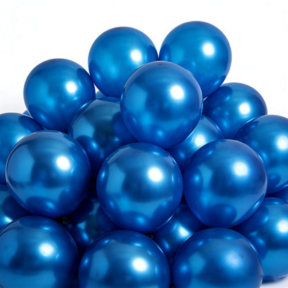 50pcs 5-12inch Chrome Metallic Balloons Happy Birthday Valentine's Day New Year Anniversary Wedding Birthday Party Decorations