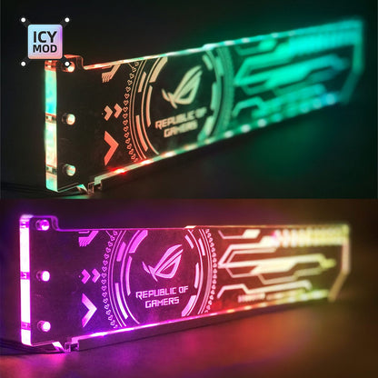 Suporte de GPU Horizontal ARGB Personalizável para VGA RGB Suporte para Placa de Vídeo Placa Gráfica Base AURA DIY PC Water Cooler CPU