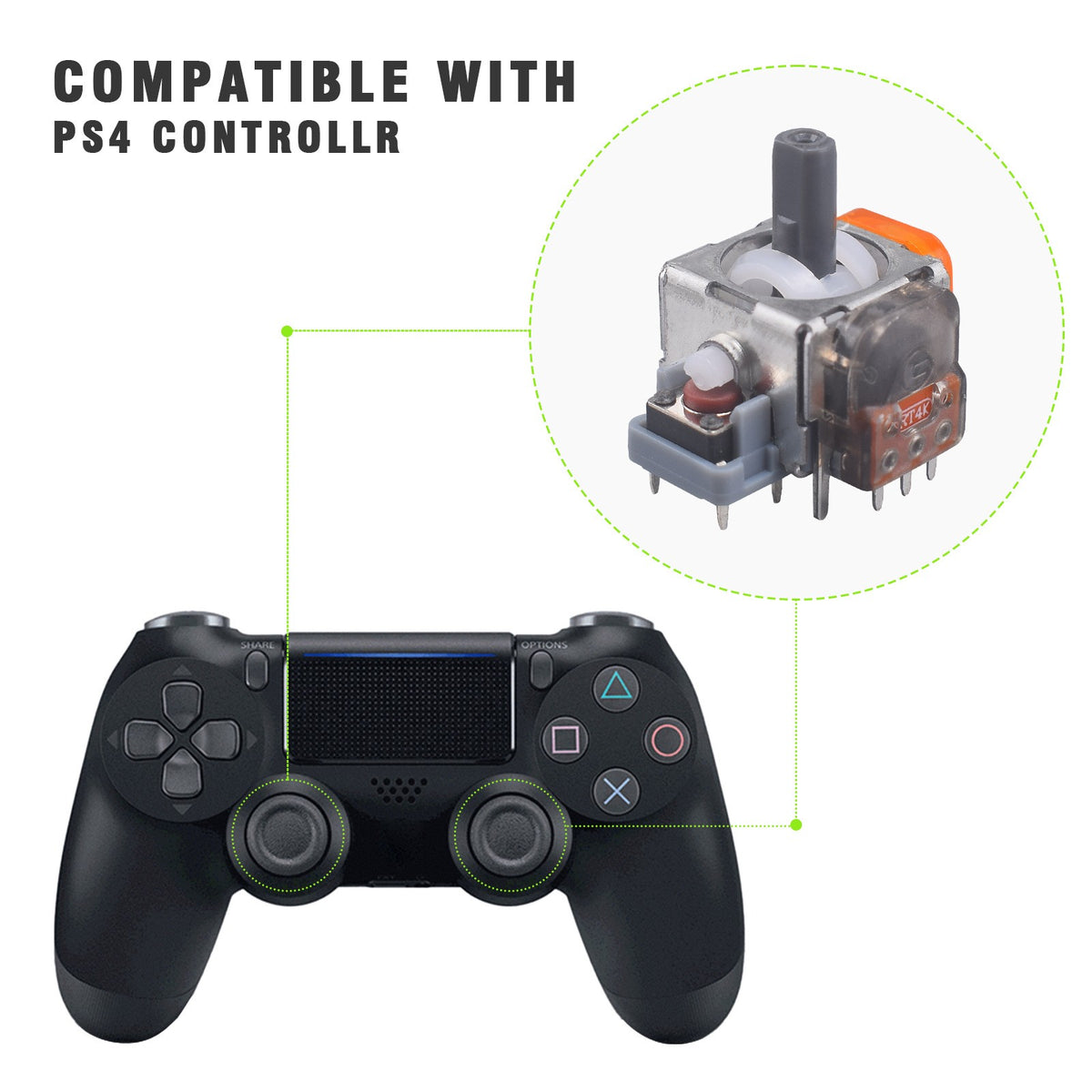 2/10Pcs Replacement TMR Effect Joystick 3D Analog Stick for DualSense PS5 PS4 Controller for Xbox Series X/S Repair Parts