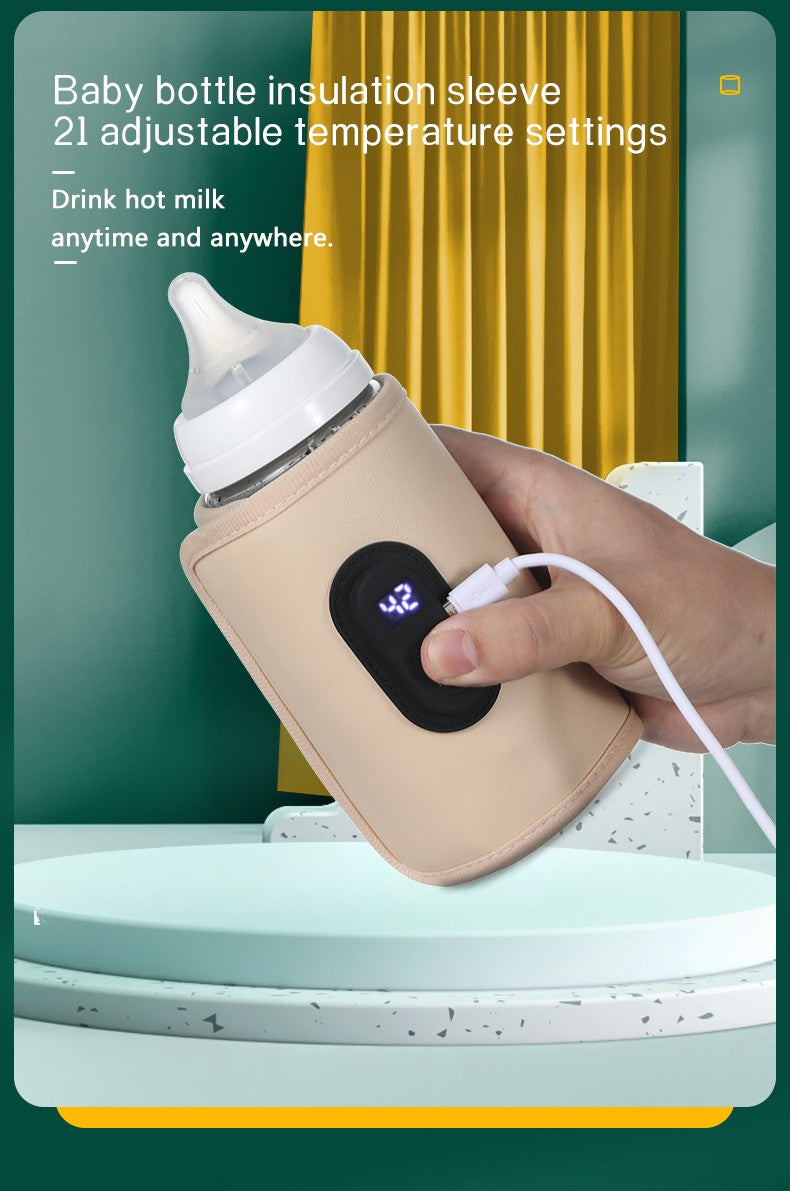 USB constant temperature heating bottle cup cover insulation artifact warm milk cover portable universal insulation cover for ou