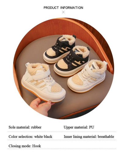 Winter Children Snow Boots for Boys Girls Fashion Baby Kids Outdoor Sneakers Ankle Booties Warm Plush Running Sports Kids Shoes