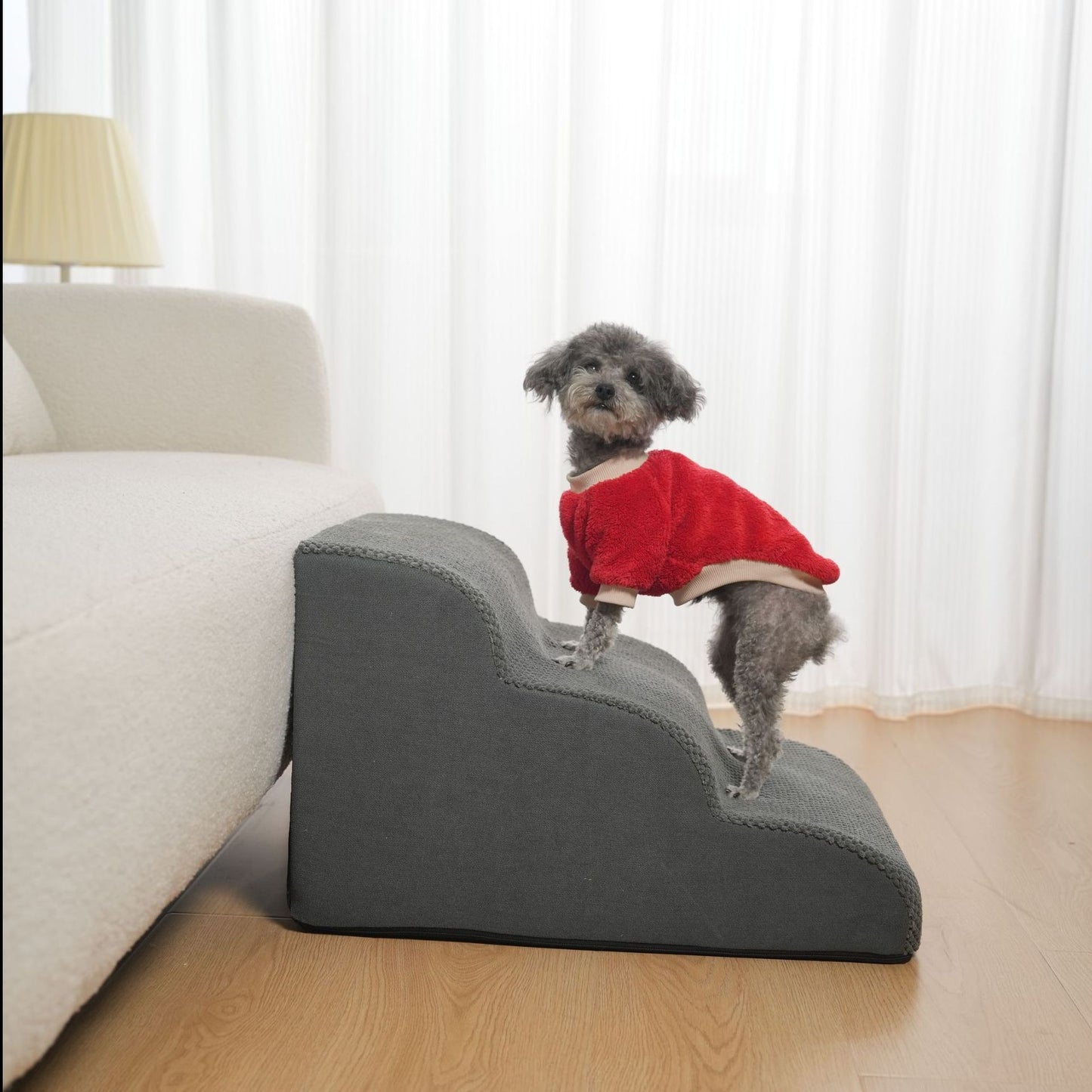 Rampa Escada Antiderrapante para Cães e Gatos, Esponja de Espuma de Memória, Sofá para Cães Idosos, Removível e Lavável, Escadas para Animais de Estimação, Suprimentos para Animais de Estimação