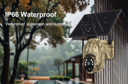 LS VISION 2K 4G Solar Security Cameras WIFI Wireless Outdoor 360° Live View Animal Monitoring Camouflage Color Battery PTZ Cam
