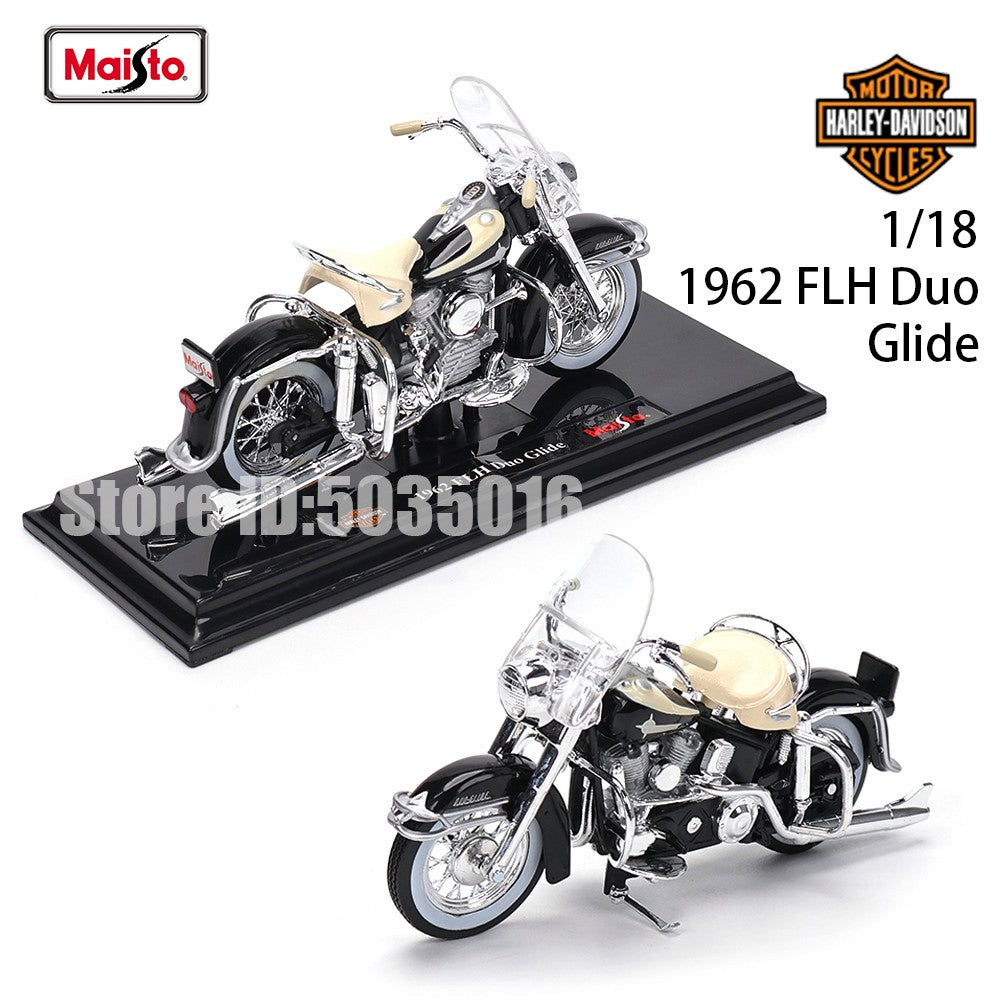 Maisto 1:18 Harley-Davidson Motorcycle 2022 Road King Fat Bob 114 Pan America 1250 Alloy Motorcycle Model Toy Car Collection