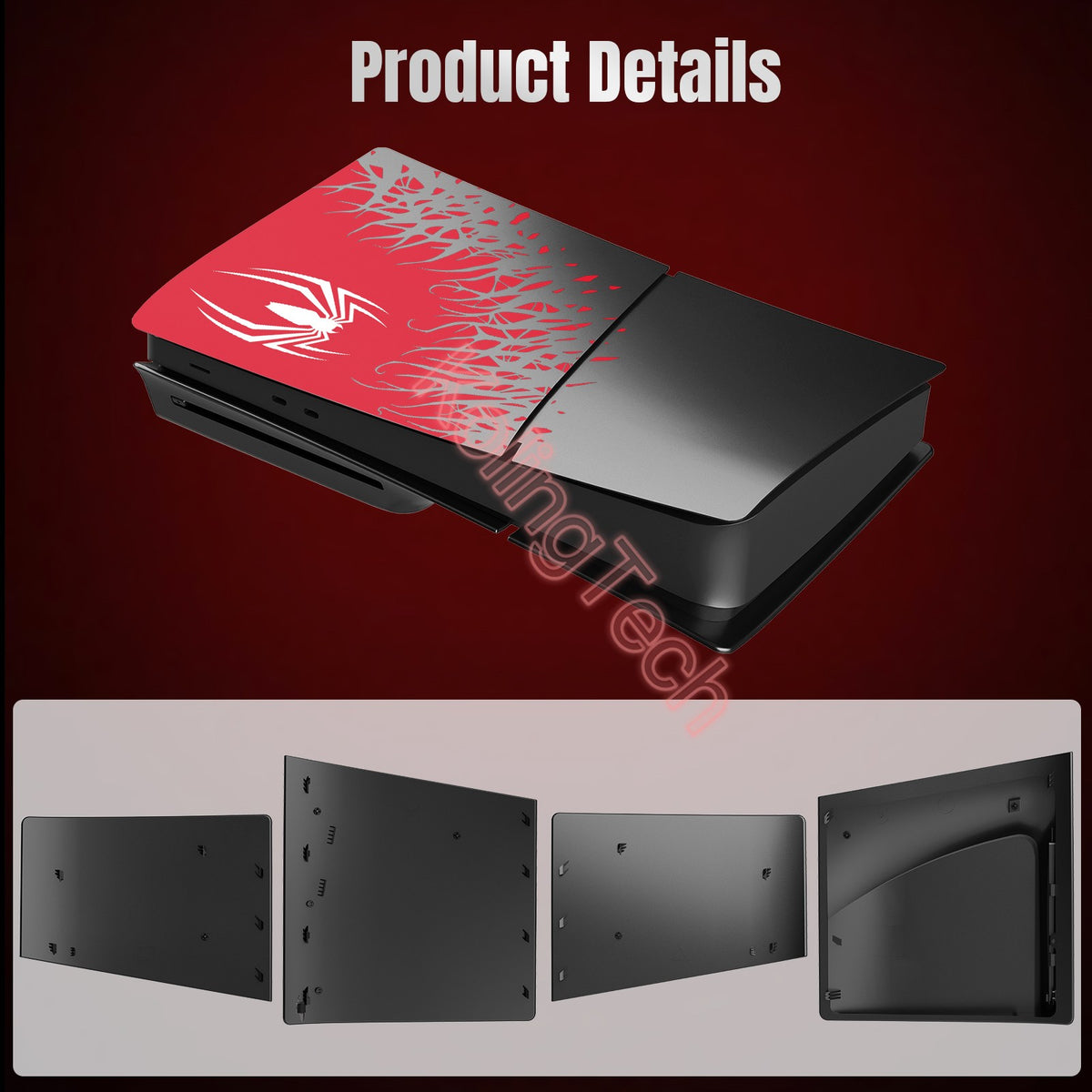 New Custom Separated Dustproof Side Panels Spider Faceplate for PS5 Slim Console Cover Plates Accessories for Playstation 5 Slim