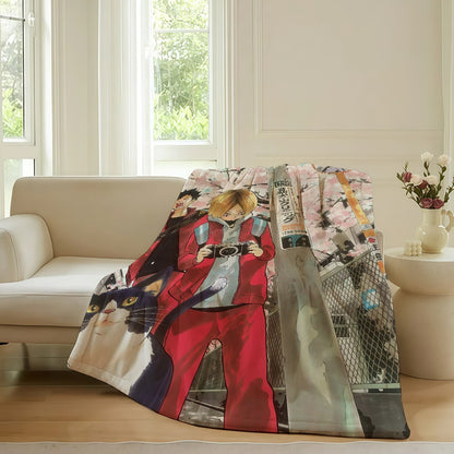 Volleyball Anime H-Haikyu!! Blanket For Sofa Office Bed Plane Travel Sleep Read Relax Camping Soft And Warm