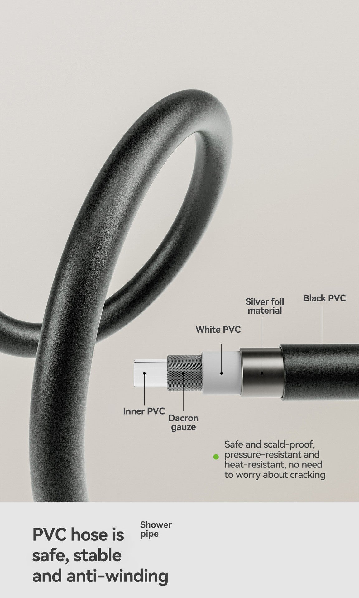 Multifunction Bathroom Shower System Set Hot and Cold Water Household Rotary Knob Pressurize Aluminum Gunmetal Gray Shower Set