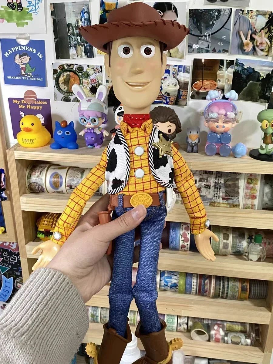 Disney Novo Original 40cm Falando Woody Buzz Figuras de Ação Modelo Toy Story 4 Anime Figuras Decoração Coleção Presente de Natal