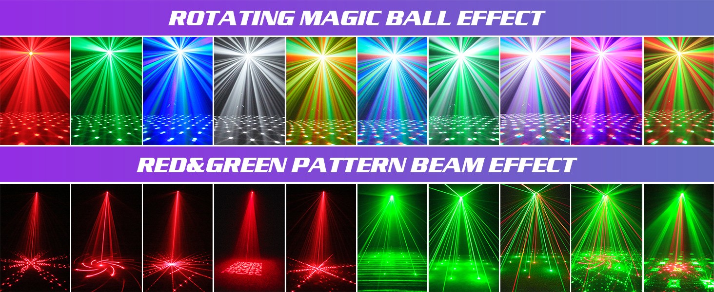 80W 7in1 RGBW LED Effect Lights Bracket Lights W/Bag Magic Ball Lights Remote Control Stage Lighting for DJ Disco Party Theater