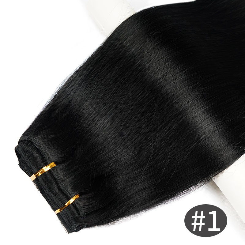 Doreen 160G 200G 240G Série Volume Cabelo Humano Liso Remy Brasileiro Com Tic Tac Extensões de Cabelo Cabeça Inteira 10 Peças 40 a 60 Centímetros