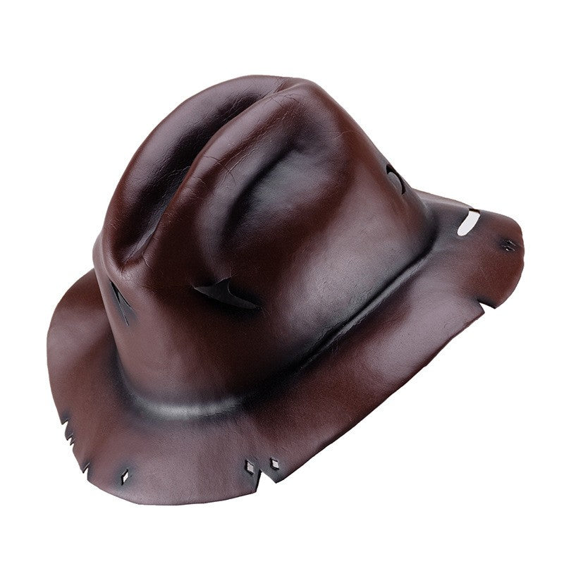 Freddy Cosplay Costume Adult Sweater Red Striped Knitting Top Coat Hat Fnaf Mask Halloween Carnival Party Costume for Men