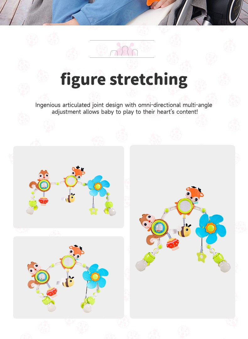 Children Activity Arch Toys Sensory Development Fine Motor Skills Toys Collapsible Hanging Mobile Toys Baby Car Seat Toys Gift