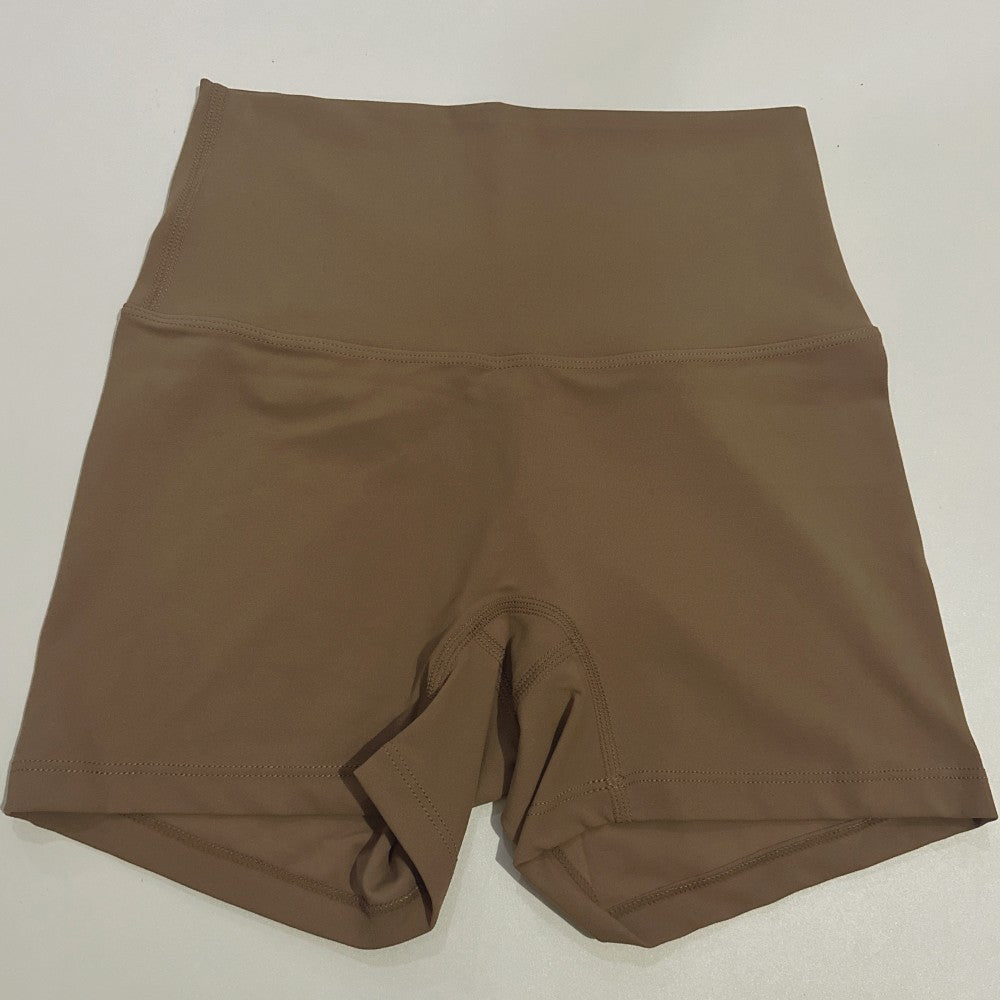 Solid Color High Waist Yoga Ultrashort Leggings Soft Women Gym Athletic Tight Sport Short Compression Comprehensive Training Jog