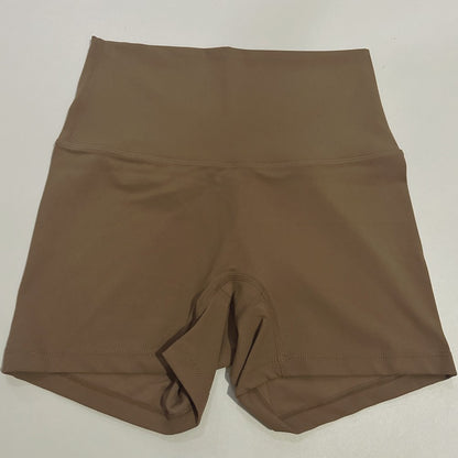 Solid Color High Waist Yoga Ultrashort Leggings Soft Women Gym Athletic Tight Sport Short Compression Comprehensive Training Jog