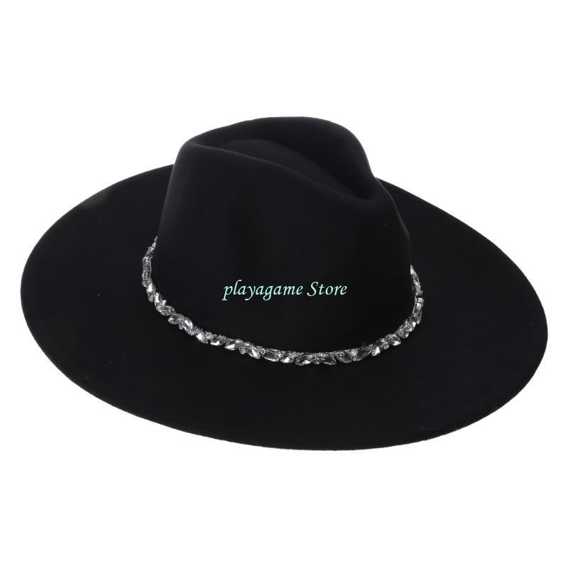 Chapéu de Cowboy Y88A para Meninas, Chapéu de Cowgirl Brilhante com Glitter, Strass e Cinto, Chapéu de Festa de Aniversário, Acessórios para Fantasia