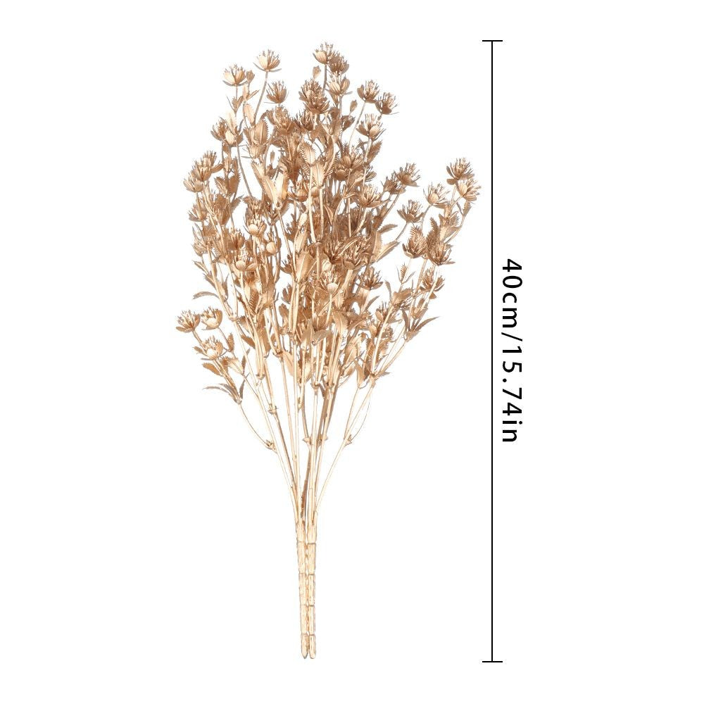 Simulation Flower Christmas Ornament Home Decorations Christmas Artificial Flower Simulation Leaf Artificial Plant Gold Silver