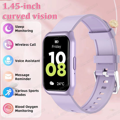 New Curved Screen Smart Watch 2025 For Health Watch Heart Rate Blood Oxygen/Pressure Sleep Monitor Sports Waterproof Smartwatch