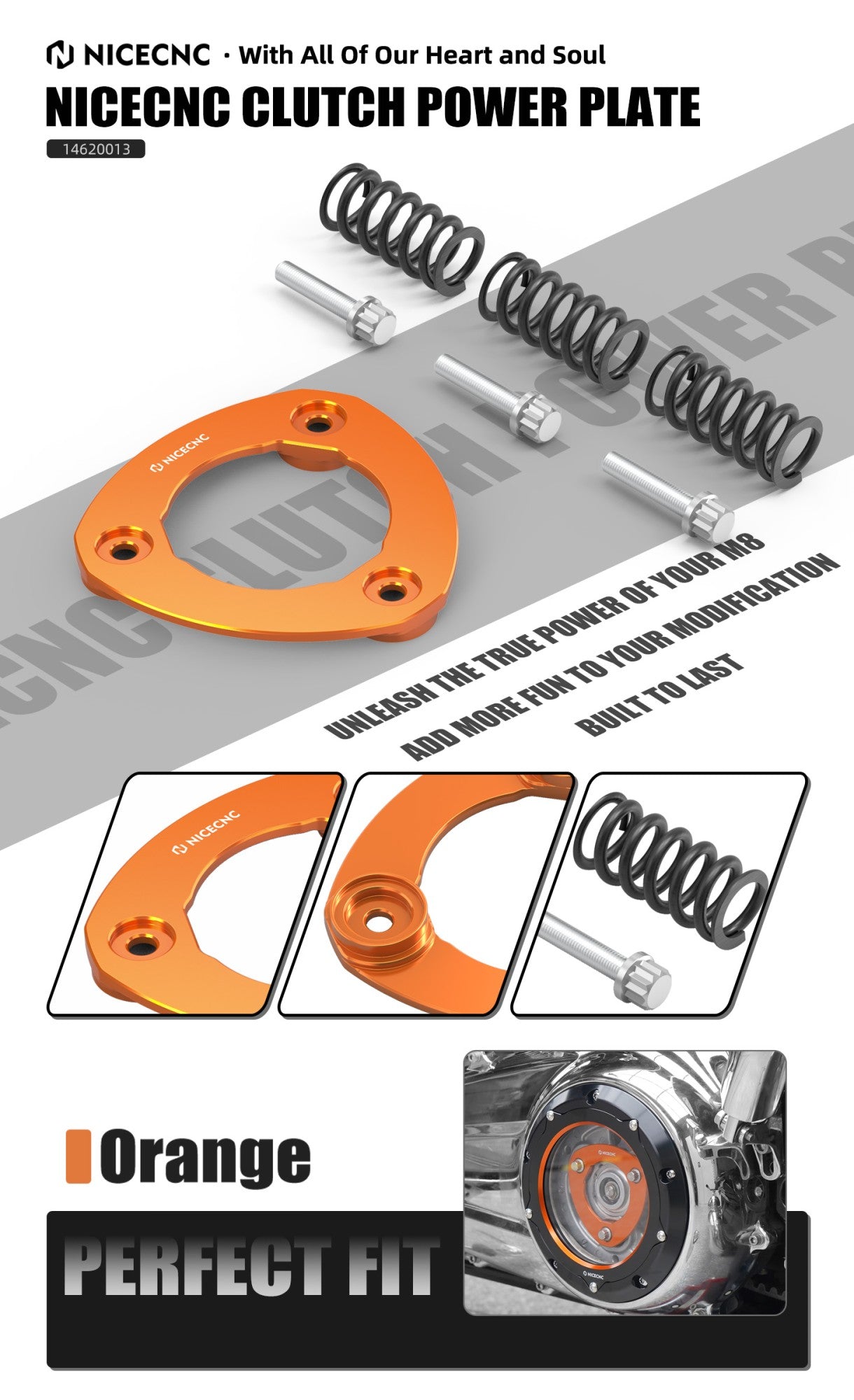 Para Harley 2017-2024 Street Glide FLHX /Special Road Glide FLTRX/Special Road King FLHR M8 Derby Clutch Cover Clutch Power Plate